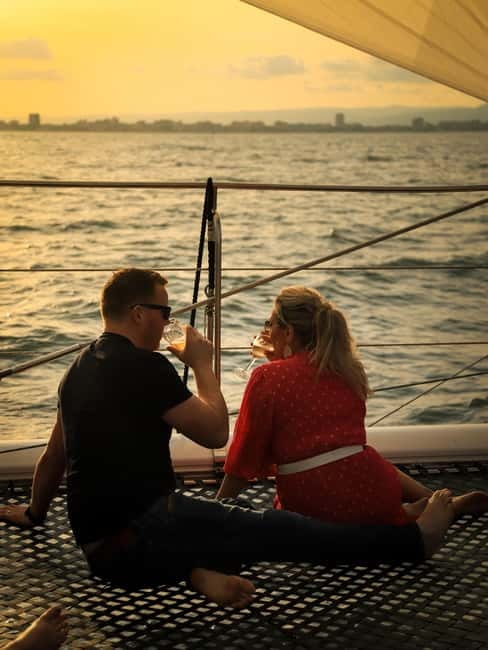 Sunny Beach: Sunset Catamaran Cruise with Dinner & Prosecco - Sailing around Old Nessebar before sunset