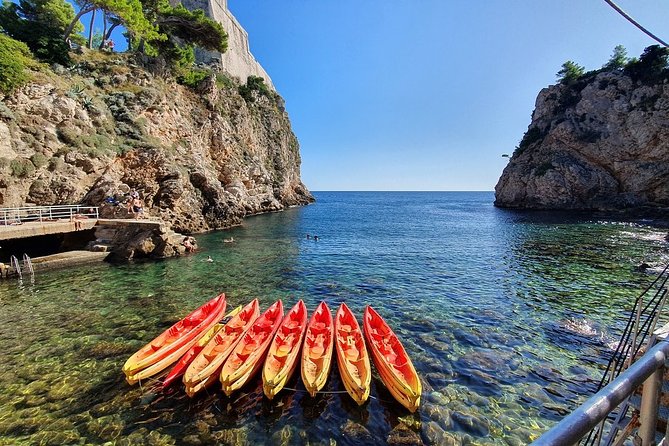 Sunset Sea Kayaking and Wine Dubrovnik - The cave stop: swimming, snorkeling, and cliff jumping