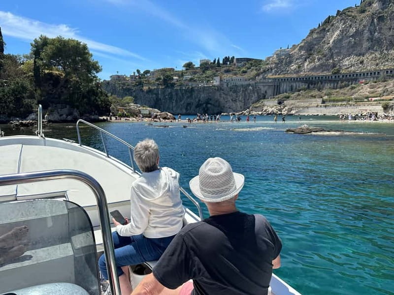Taormina: Boat Tour with Sicilian Wine Tasting - Giardini Naxos from the sea