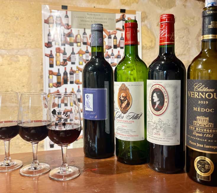 Workshop Bordeaux wine tasting: 4 reds & charcuterie pairing - Four glasses that explain Bordeaux